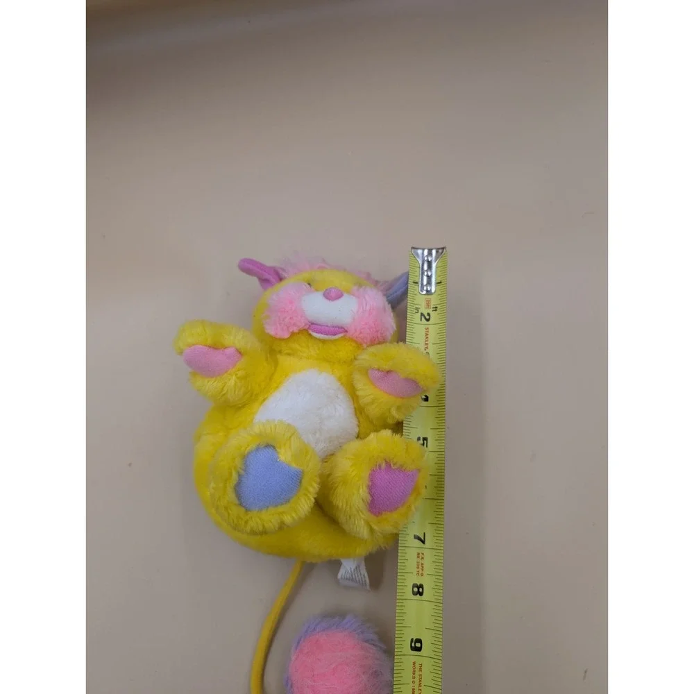 1986 Popples Potato Chip Yellow Plush Mini Stuffed Animal Vintage